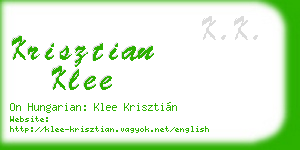 krisztian klee business card